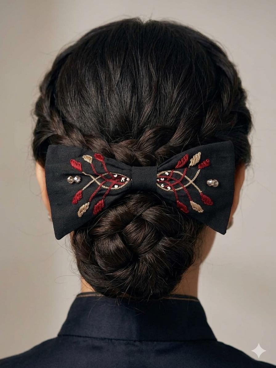 Vine bow hair clip - Image 1