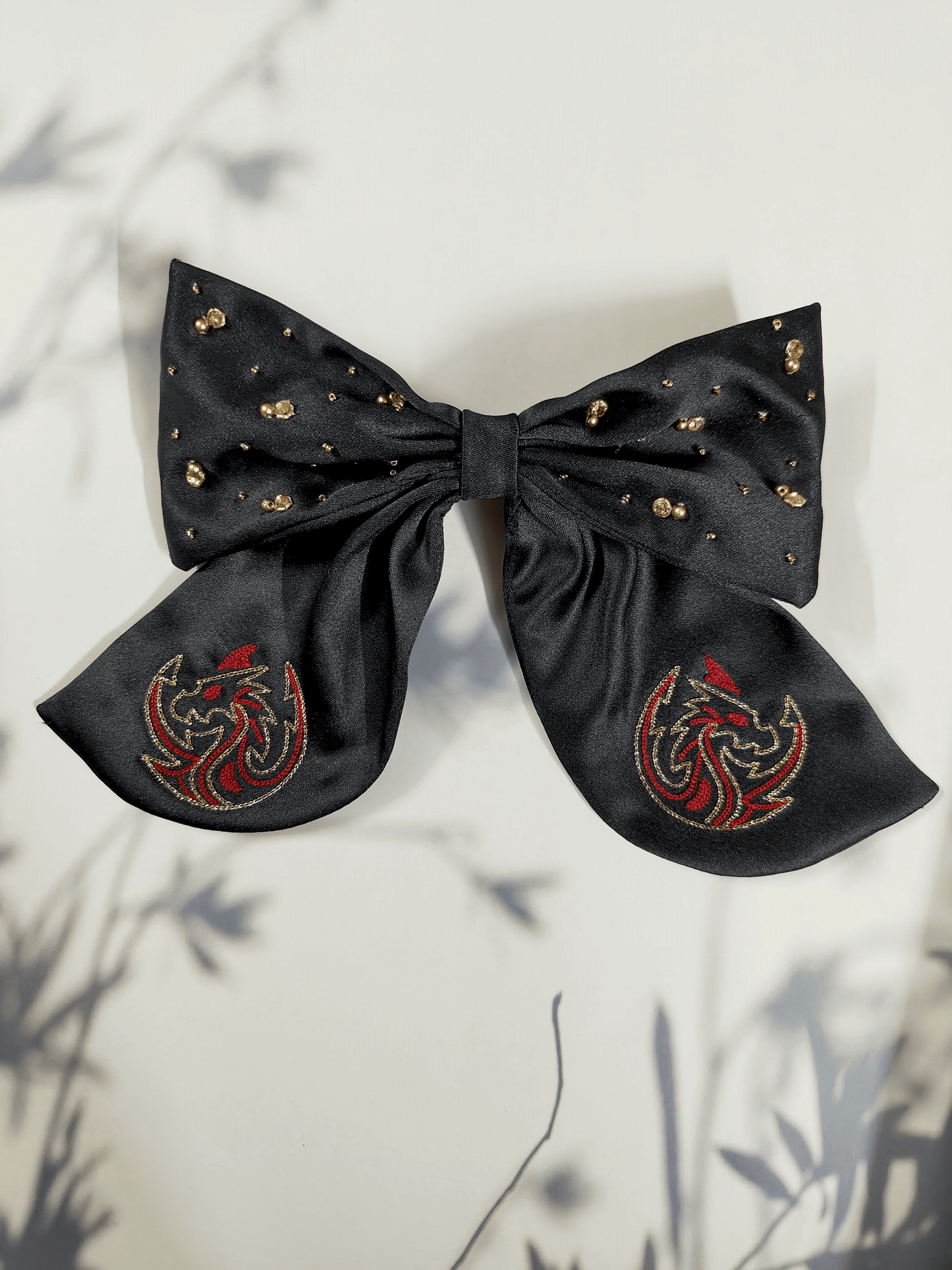 Dragon hair Bow clip black - Thumbnail 3