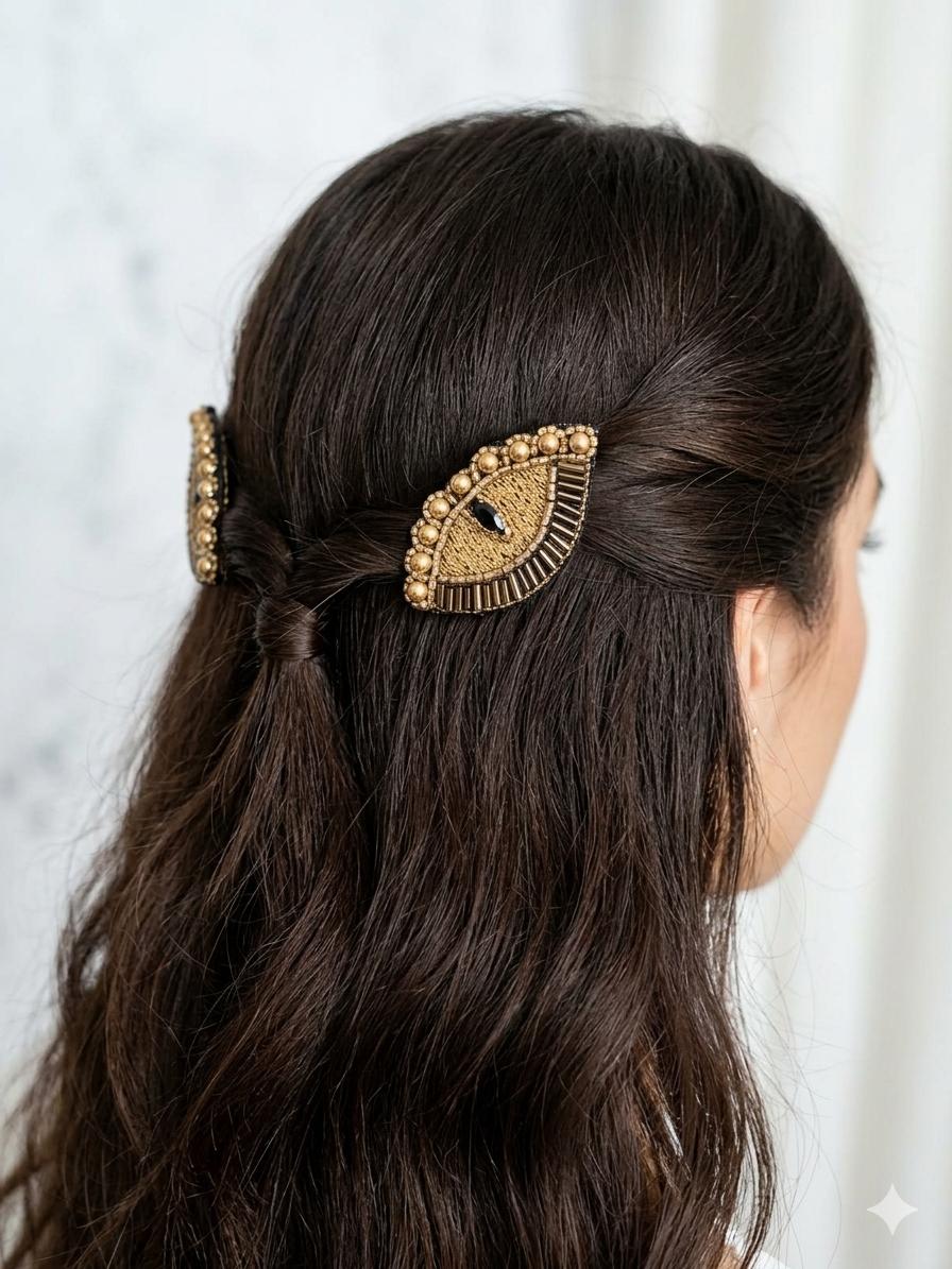 Dragon eye alligator hair clip - Thumbnail 3